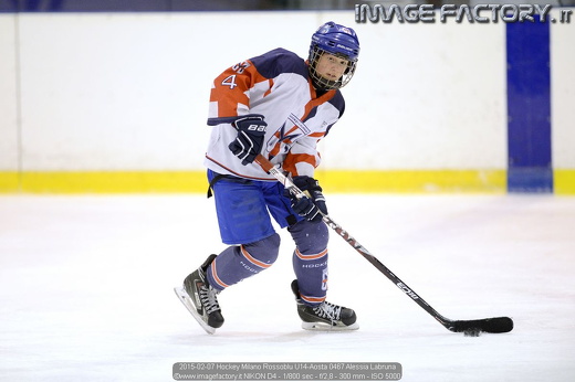 2015-02-07 Hockey Milano Rossoblu U14-Aosta 0467 Alessia Labruna